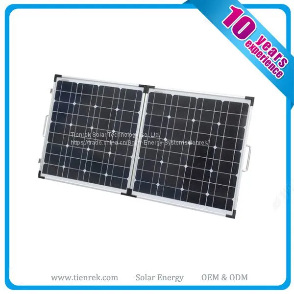 Folding Mono Solar Panels 100W 50W*2pcs With Bracket