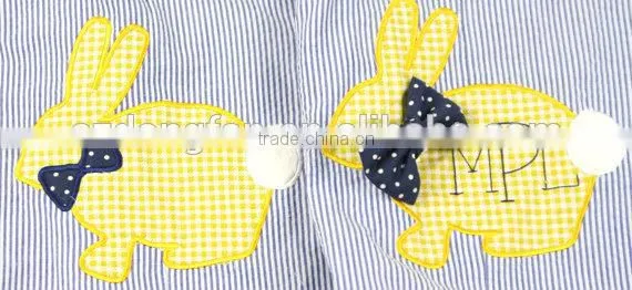 2017 Baby Boys Easter Outfit Kids Bunny Shortall Newborn Baby Boys Romper photo-5