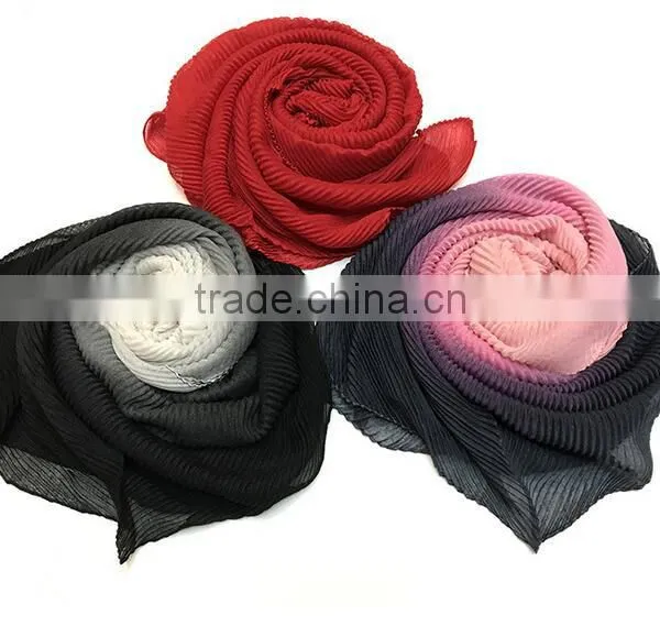 New Creative Fashion Color Gradual Change Scarf Women Spring Summer Scarves Shawl photo-3