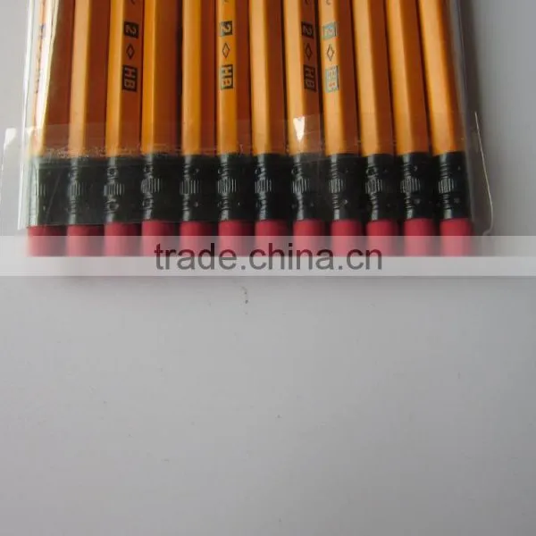 12pcs HB Yellow Pencils With Eraser in Oppbags photo-4