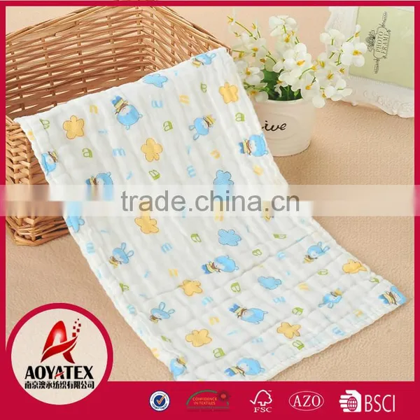 100% Cotton Double Layers Hot Sale Custom Print Muslin Baby Blanket photo-6