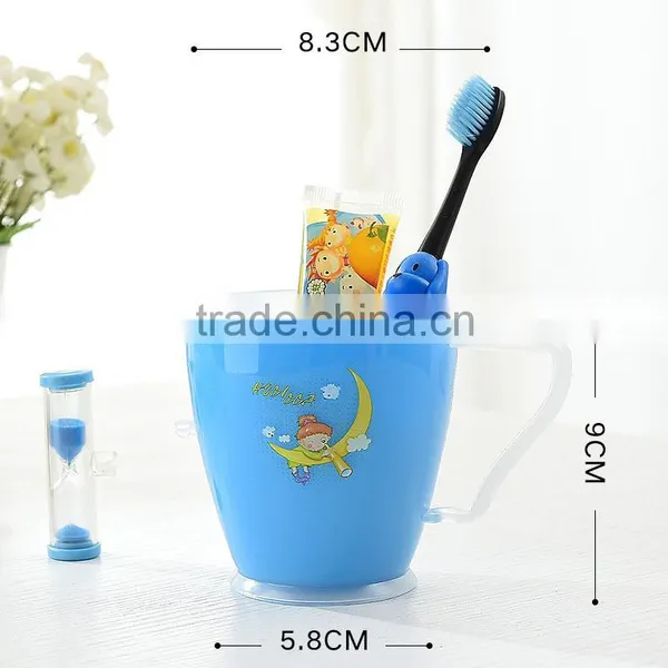 Plastic Kid Cup Toothbrush With Sand Timer photo-3