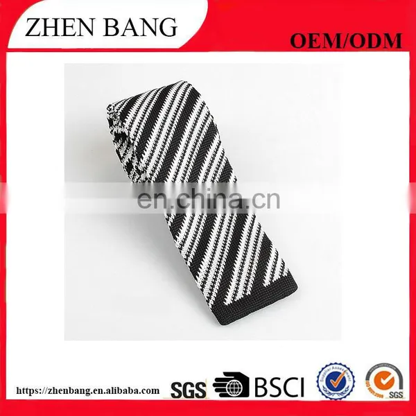 High Quality 100% Wool and New Fashion Stripes Men Knit Tie photo-3