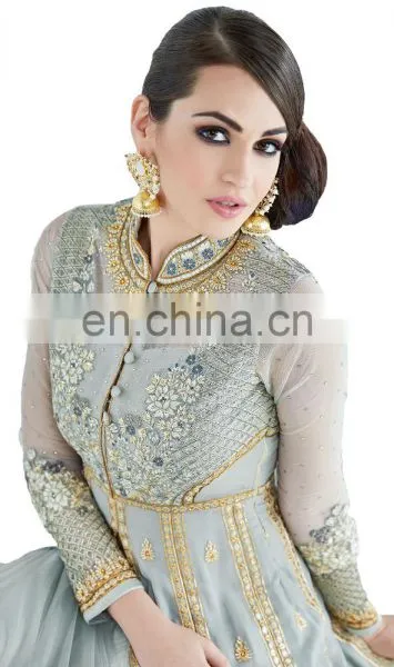 Wedding Engagement Wear Anarkali Suits Dress Material 2017 (Semi-Stitched) photo-3