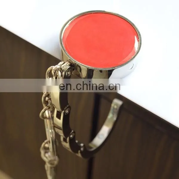 Custom Logo Metal Handbag Table Hooks With Keychain photo-2