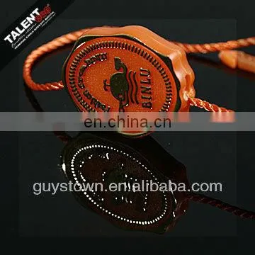 Customized Brand Name Logo Hang Tag Plastic Seal String for Clothing photo-3