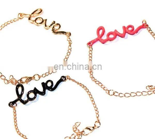 Fashion Charm Bracelet With Various Charms,love Peace Charm