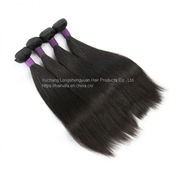 9A Indian Straight Human Virgin Hair Weave 3 Bundles With Lace Frontal photo-2