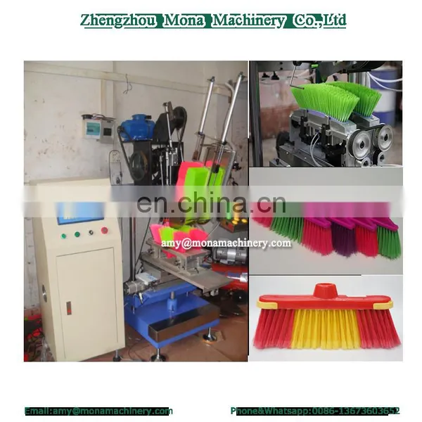 Garden Broom Ceiling Brush Wooden Broom CNC Automatic Broom Tufting Machine photo-4