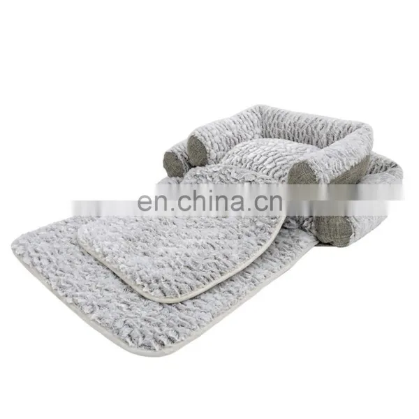 Pet Mat Cushion for Dogs and Cats-Snuggly Orthopedic Sleeper With More Filling on 3 Sides-Nonslip and Waterproof Bottom photo-6