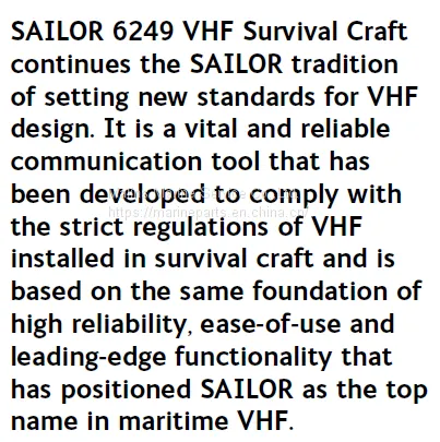 SAILOR 6249 VHF Survival Craft photo-4