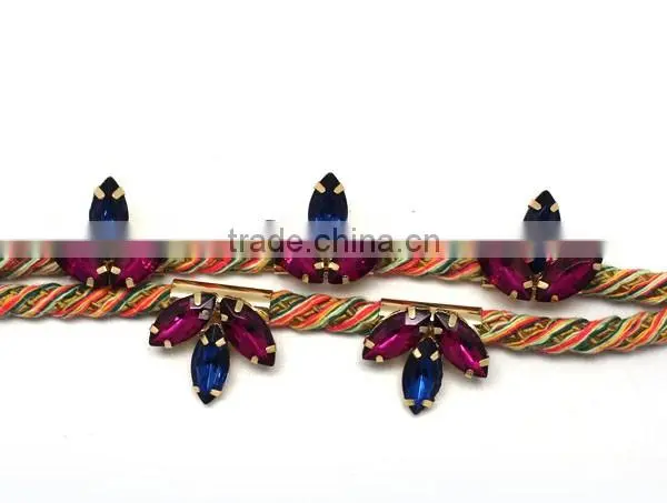 Latest Design Popular Fashion African Beads Jewelry Set Handmade Indian Jewelry Necklace and Earring Bracelet Set photo-6