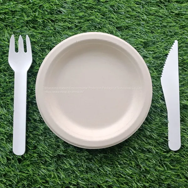 Completely Biodegradable Bamboo Paper Pulp Fiber Disposable Cutlery Fork