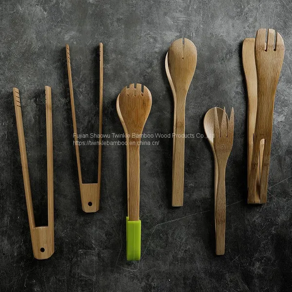 Bamboo Tongs for Bread /bambu Tong Big Tong for BBQ From Twinkle Bamboo Food Tongs photo-2