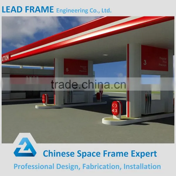 Environmentally-friendly Light Steel Space Frame Gas Filling Station photo-5