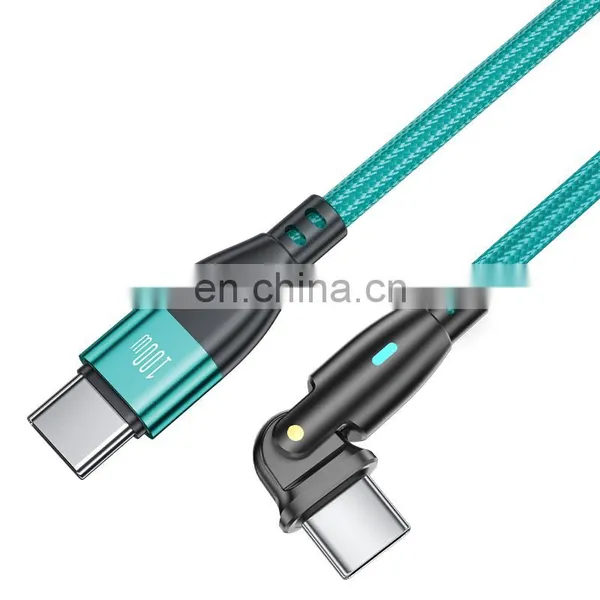PD 100W 180 Degree Charging Cable Fast Charging Type C Charger Data Transfer Mobile Phone Usb C Data Cable