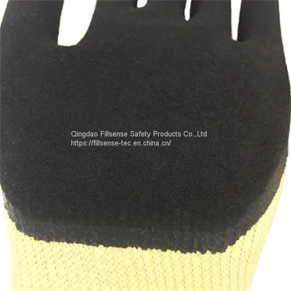 10Gauge 21S Cotton Liner Latex Micro Sandy Palm and Thumb Coated Agricultural Work Gloves photo-3