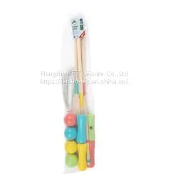 Classic Outdoor Yard Game Wooden Garden Croquet Set photo-2