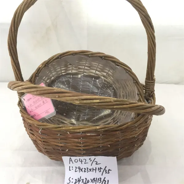High Quality Custom Big Willow Wicker Storage Baskets With Handles photo-3