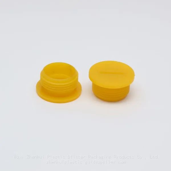 TPU threaded plug injection molding yellow plastic parts injection mold plastic manufacturer