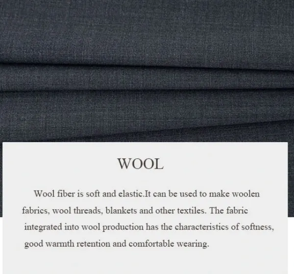 Italian 180 Gsm Soft Blend Fabric 80% Wool 20% Poly Fabric High Quality Classic Striped Worsted Wool Suiting Fabric photo-5
