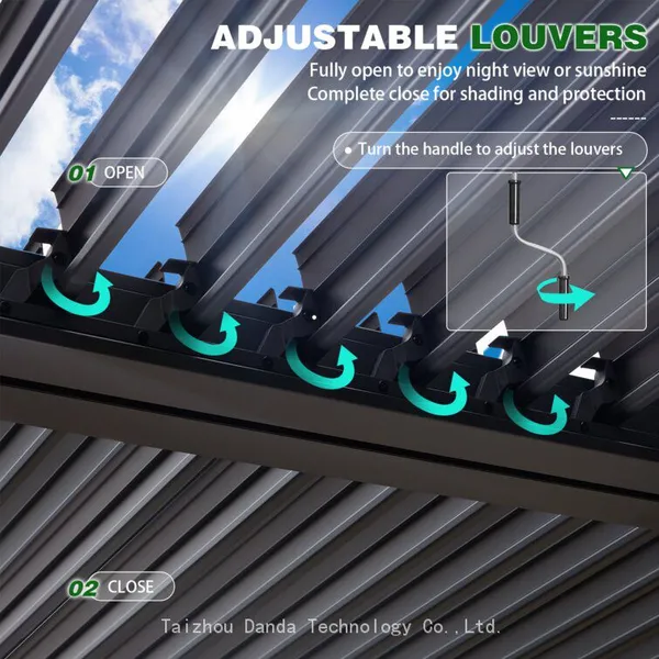 3*6m Waterproof and Easy Assemble Outdoor Pergola photo-3