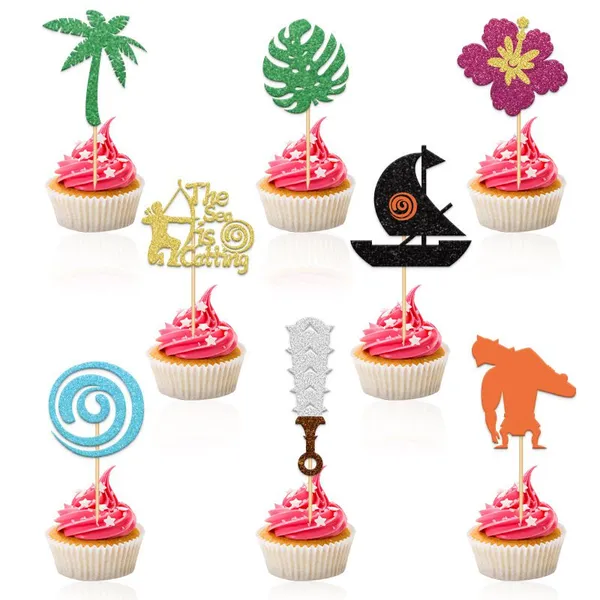 Colour Printed Cute Cartoon Cupcake Toppers Cake Picks Bakery Decorations Party Supplies Cupcake Kit With Food Safe Approval photo-4