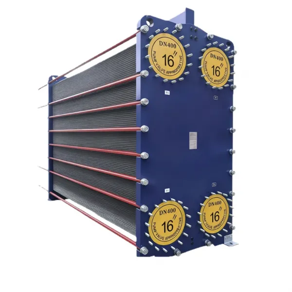 All-stainless Steel Plate Heat Exchanger, 316L SS, 1.0mm Plate Thickness, DN50 Connections