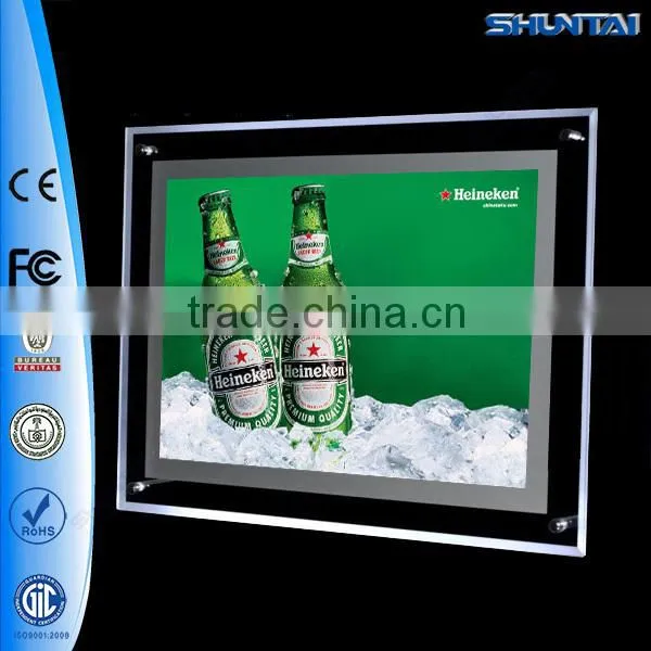 Edge-lit Acrylic Crystal Led Photo Frame Advertising photo-3