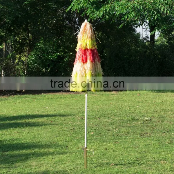 Outsunny Outdoor Straw Beach Patio Umbrella Parts Stand Mixed Color Umbrella Promotional photo-5