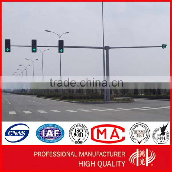 Durable Double Arms Signal Traffic Light Pole LED Stop Lights Pole Quality Choice