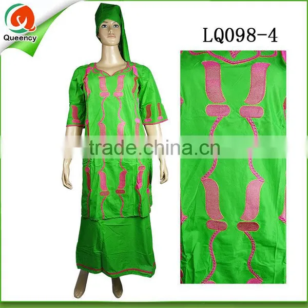 Nigeria Design Textile Linen Fabric African Dashiki Dress in Yellow photo-5
