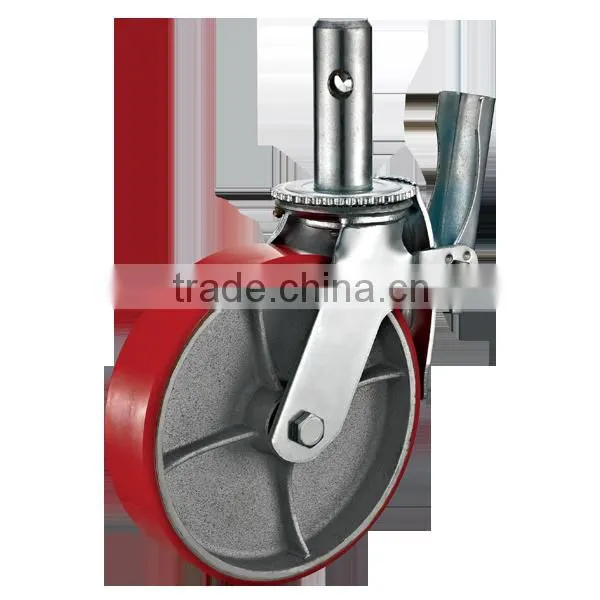 Scaffolding Casters With Red PU Wheels