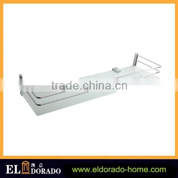 Bathroom SUS304 Contemporary Bathroom Glass Corner Shelves for Hotel and Home Decoration photo-3