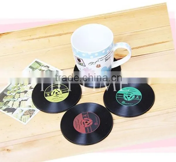 Convenient Silicone Rubber Coaster Pad Cup Vinyl Coffe Drinking Mat Mug Glass Plate