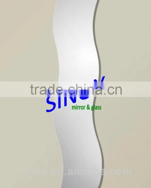 High Quality Wave Silver Mirror Glass For Home Decoration in Customer Size photo-2