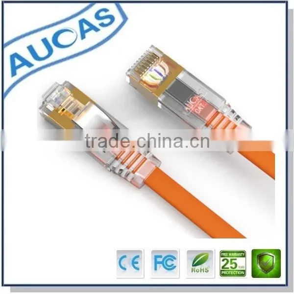Computer Data Cebel Cat6a UTP Orange Flat Patch Cable photo-5