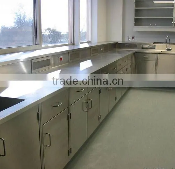 Stainless Steel Work Table With Wheels Laboratory Furniture photo-4
