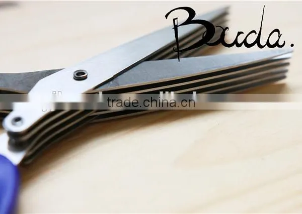 Multifunction 5 Blade Stainless Steel Herb Scissor/ Kitchen Scissors BD-S1640 photo-2