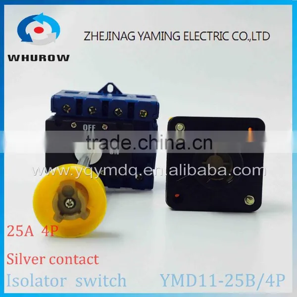 Isolator Switch YMD11-25B 4P 690V With Padlock Aluminum Pole 25A Emergency Stop On-off Operation Outside Electrical Cabinet photo-2