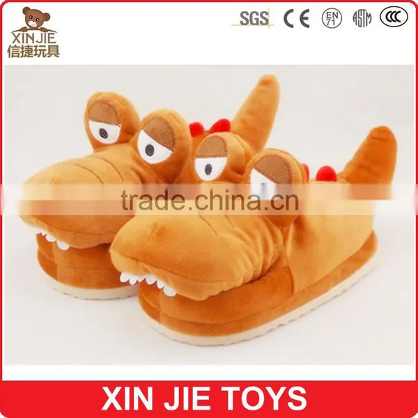 EN71 Plush Indoor Slippers Good Quality Plush Slippers Factory Fashion Plush Crocodile Slippers