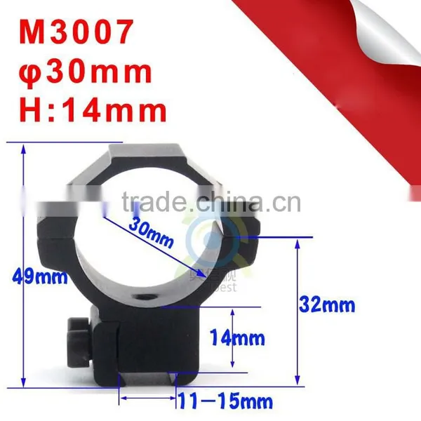 30mm Scope Rings for Rifle Dovetail 11mm Rail And Base W/14mm Saddle Height