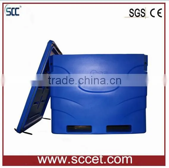 600L Blue Insulated PE Fish Cooler, Fish Cooler Bins for Carry Frozen Food or Fish photo-3