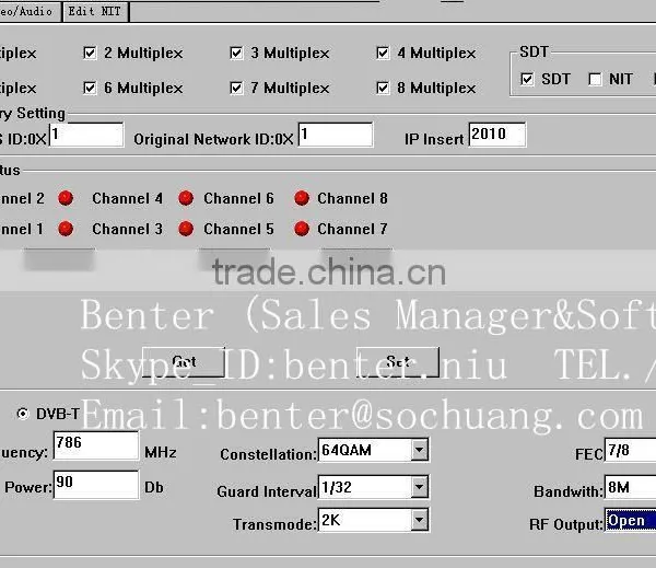 MPEG-2 AV Cvbs Audio sd DVB-T Modulator(8AV In,DVB-T Out) photo-6