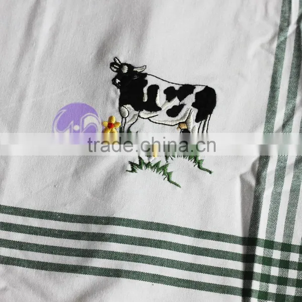Embroidered 100% Cotton Waffle Plain White Tea Towel photo-6