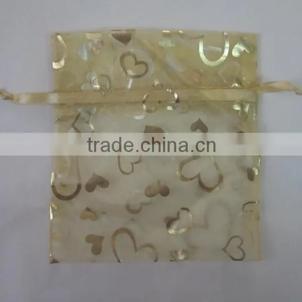 HOT SALE Silk Screen Printing Red Wedding Organza Bag photo-3