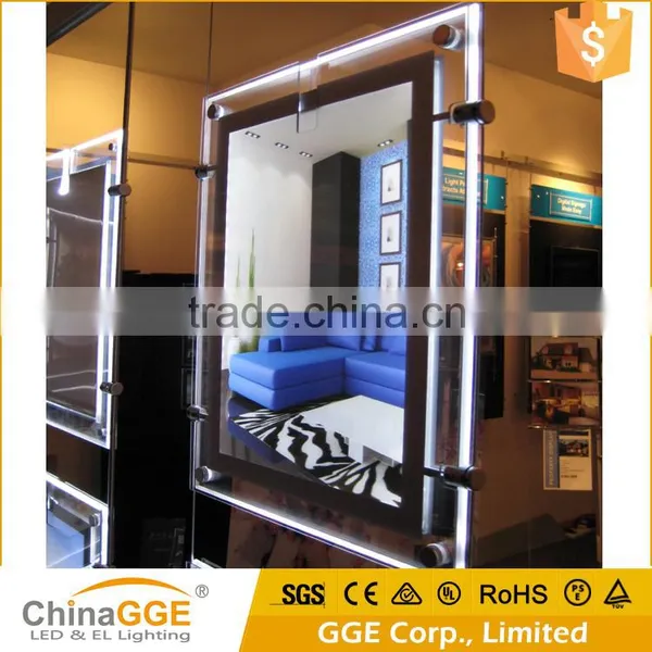 LED Illuminated Crystal Advertising LED Light Acrylic Light Box Suspended Hanging Real Estate Agent LED Window Display photo-3