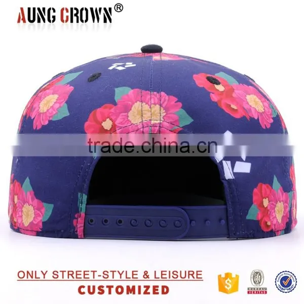 Blank Floral Snapback Hats Caps Wholesale photo-4
