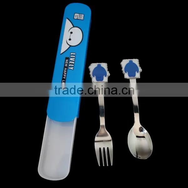 New Design Cartoon Stainless Steel Cutlery Set With Unique Box