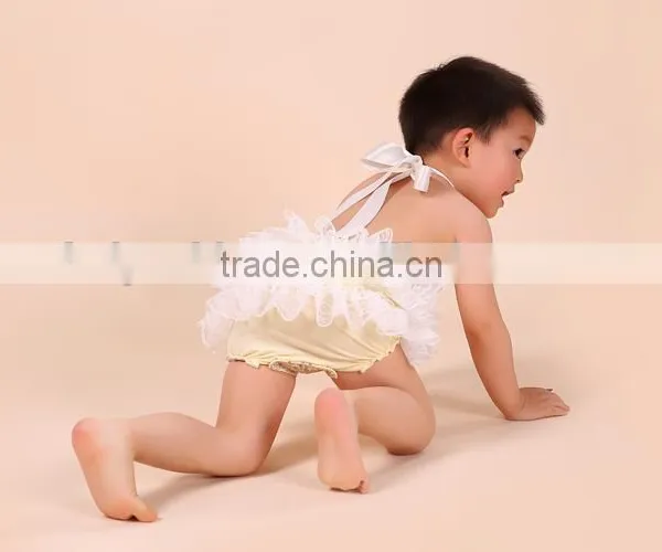 Classical Sequins Ivory Silk Ribbon Lace Wholesale Women Suspender Trouser photo-2